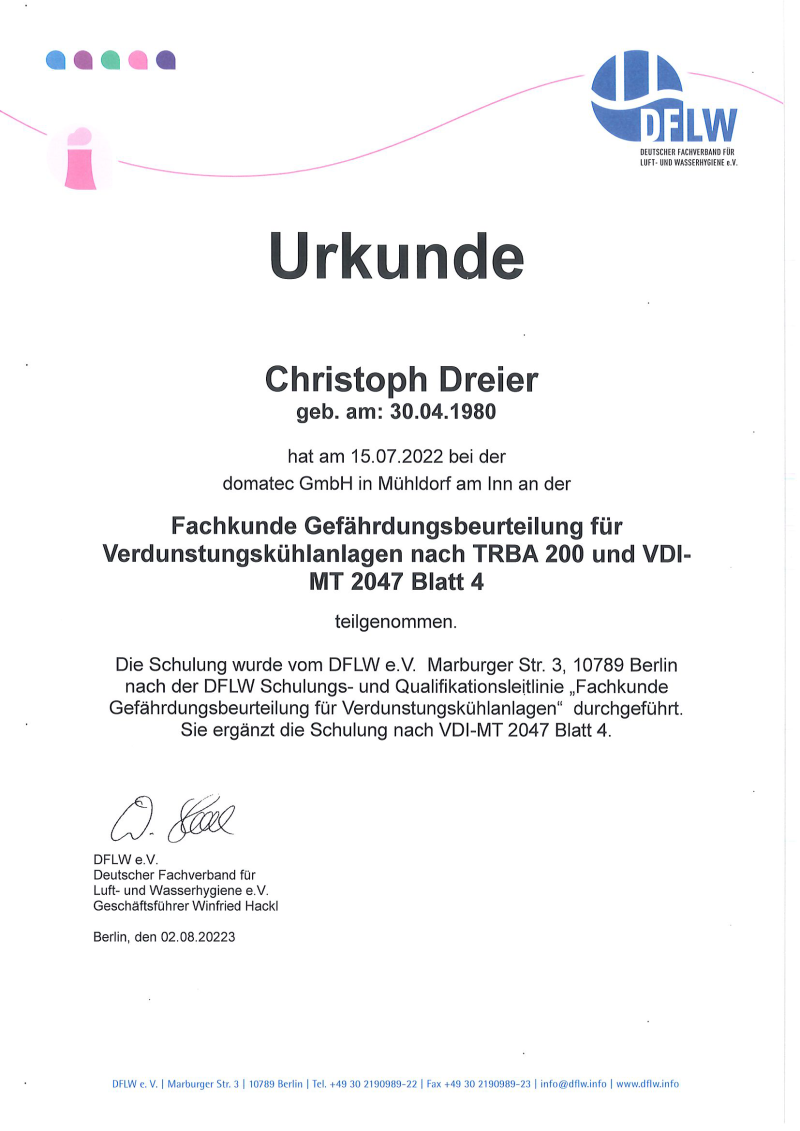Fachkunde Gefährdungsbeurteilung TRBA2000 Christoph Dreier